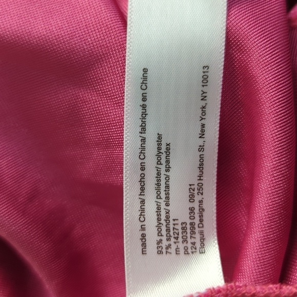 NWOT Eloquii Velvet  Dress Pink 20 holiday party cocktail fall winter retro 70s - Picture 7 of 8